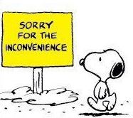 sorry for inconvenience